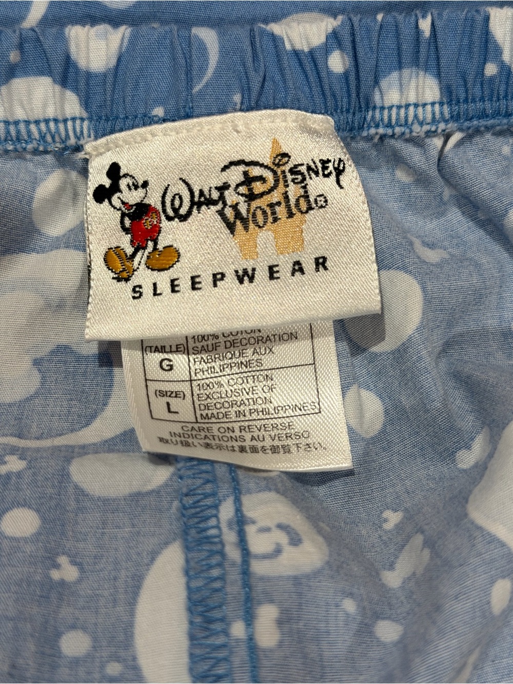 Disney Blue Mickey Bubble Print Pajama Bottoms - Picture 3 of 3